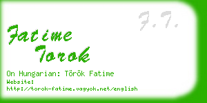 fatime torok business card